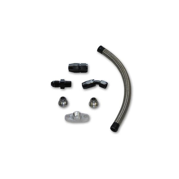 Vibrant 10280 12 in. Long Line - Universal Oil Drain Kit for T3; T4 Turbos 10280 - main